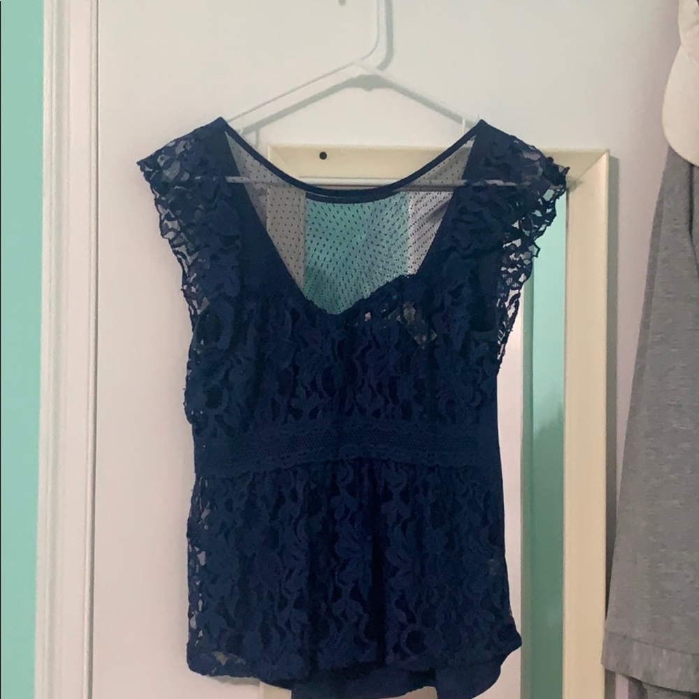 Navy American Rag Top